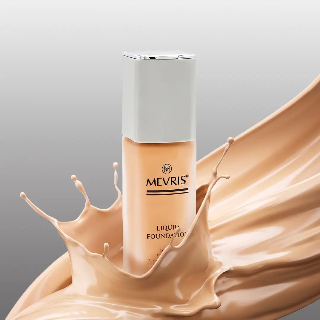 Mevris Liquid Foundation – High Coverage & Natural Finish (Shade 02)