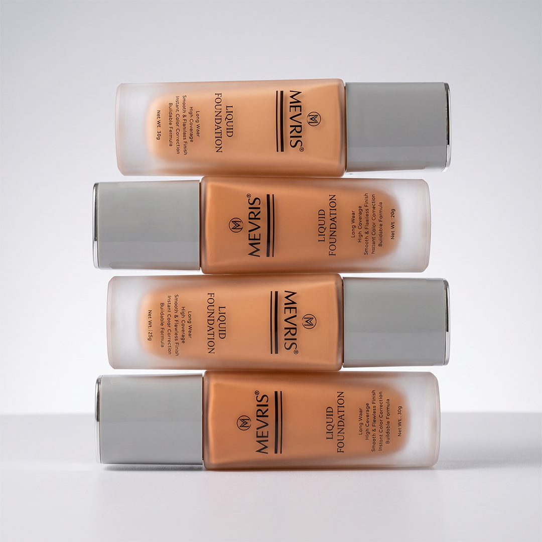 Mevris Liquid Foundation – High Coverage & Natural Finish (Shade 03)